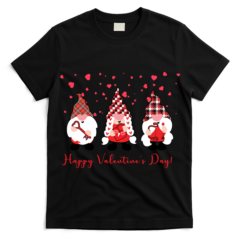 Happy Valentines Day Gnome Cute Gift T-Shirt