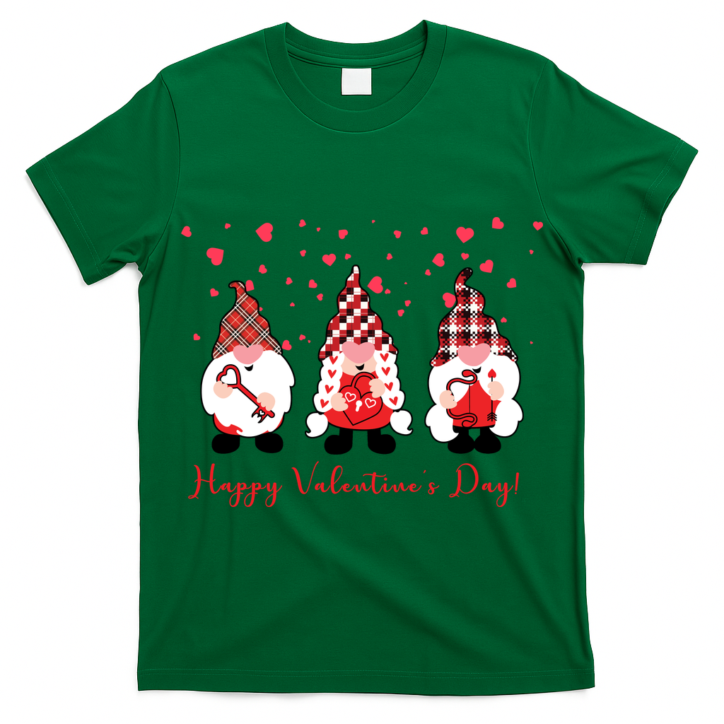 Happy Valentines Day Gnome Cute Gift T-Shirt