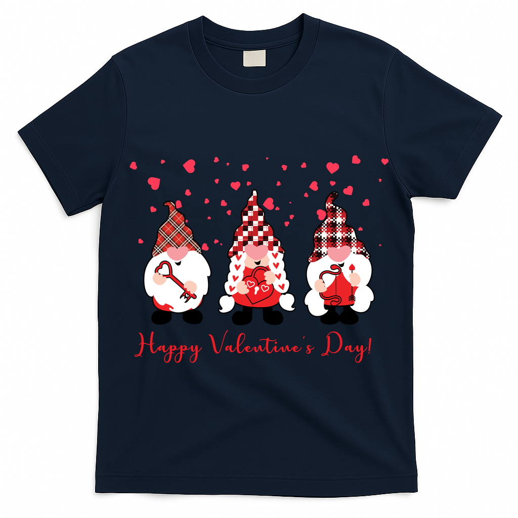 Happy Valentines Day Gnome Cute Gift T-Shirt
