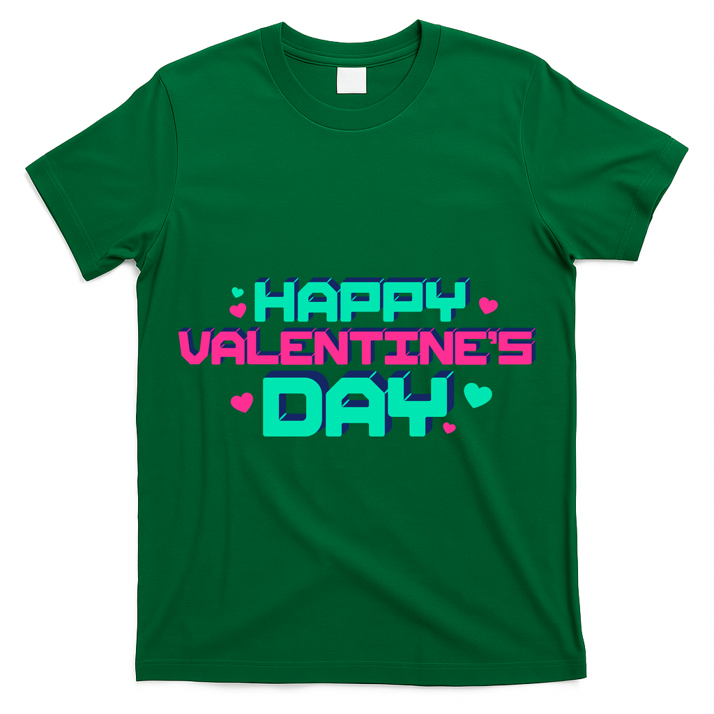 Happy Valentines Day Retro Neon Gift T-Shirt