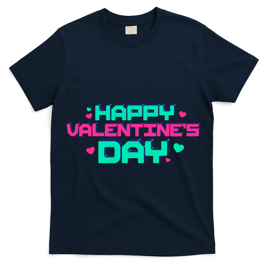 Happy Valentines Day Retro Neon Gift T-Shirt