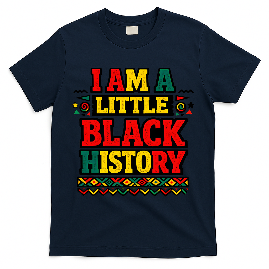 I Am A Little Black History T-Shirt - Navy