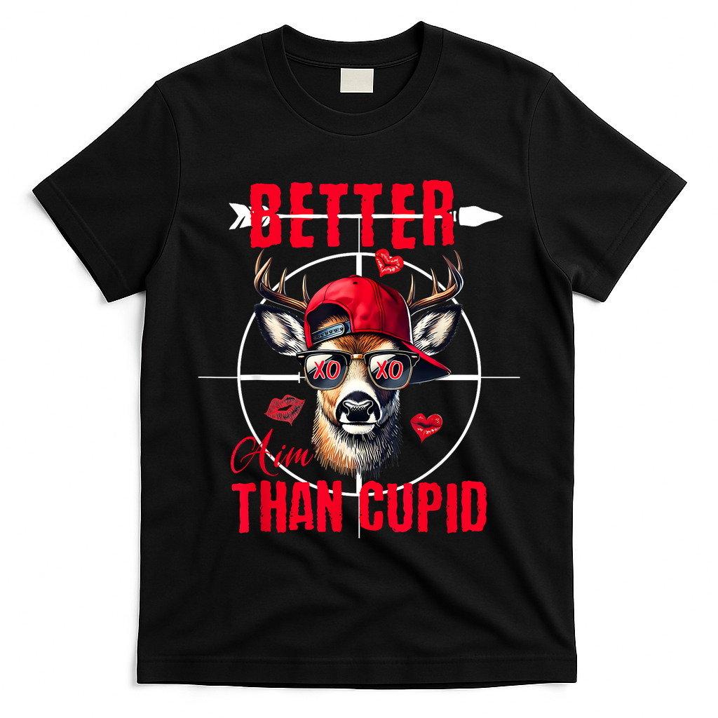 I Aim Better Than Cupid Hunting Valentine’S Day T-Shirt