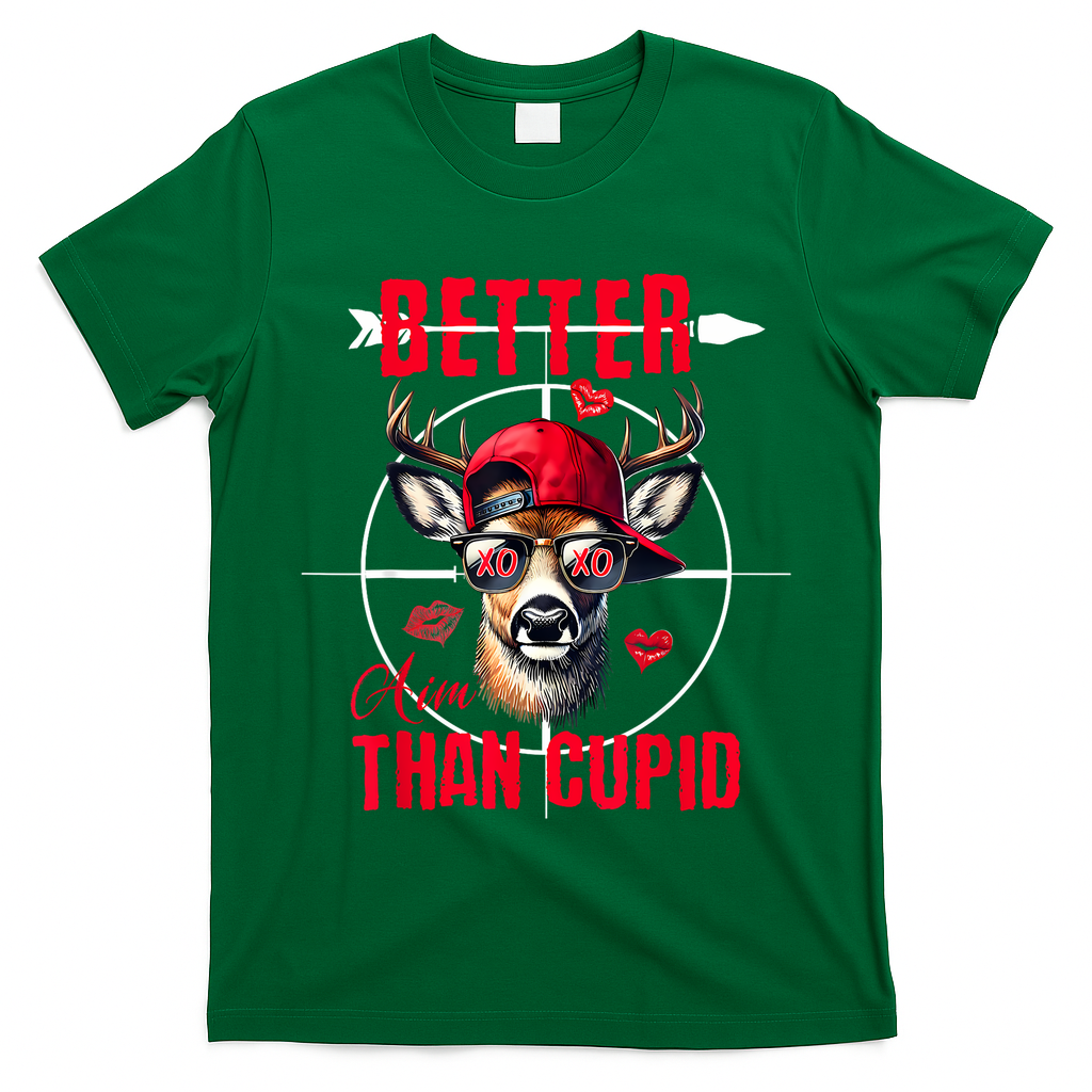 I Aim Better Than Cupid Hunting Valentine’S Day T-Shirt