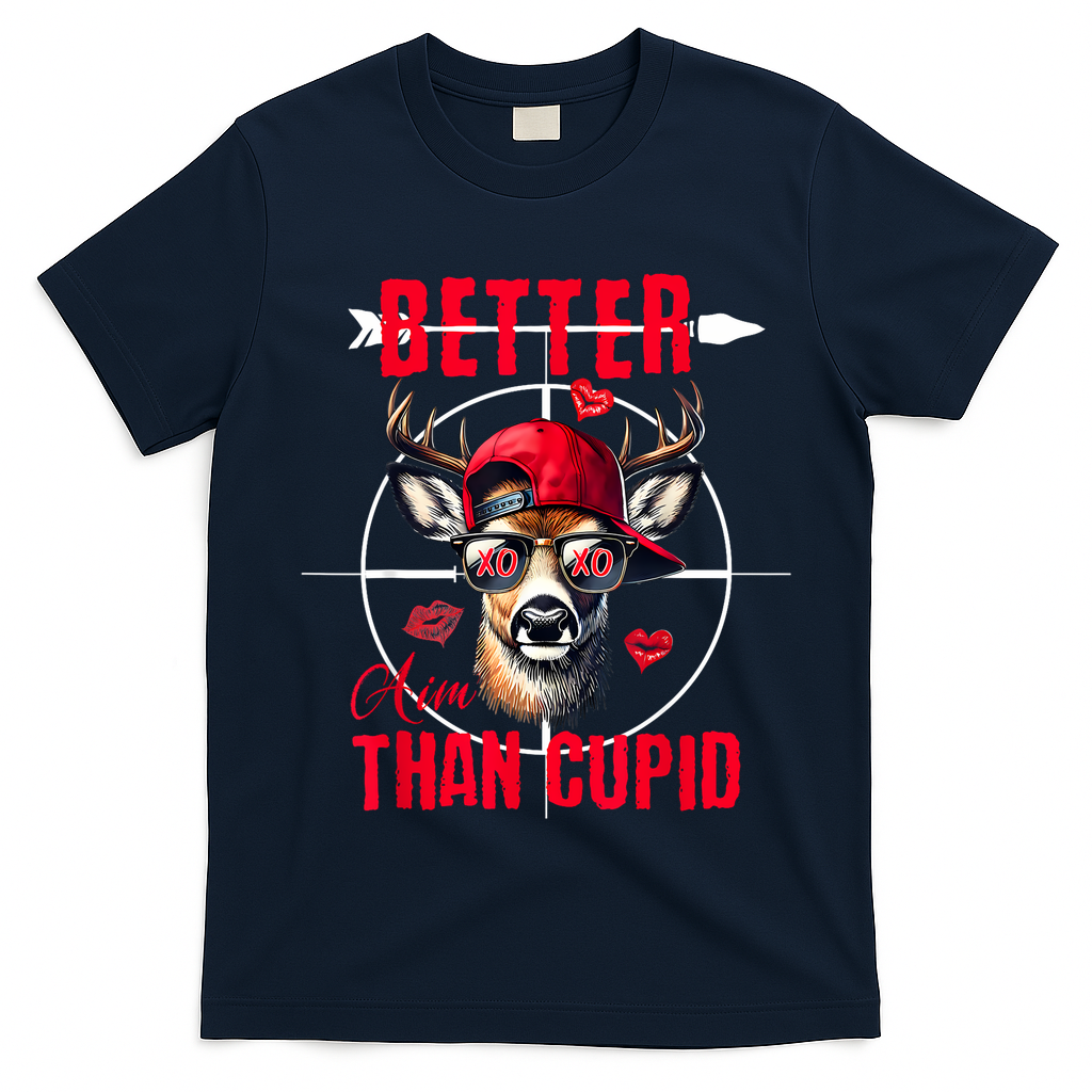 I Aim Better Than Cupid Hunting Valentine’S Day T-Shirt