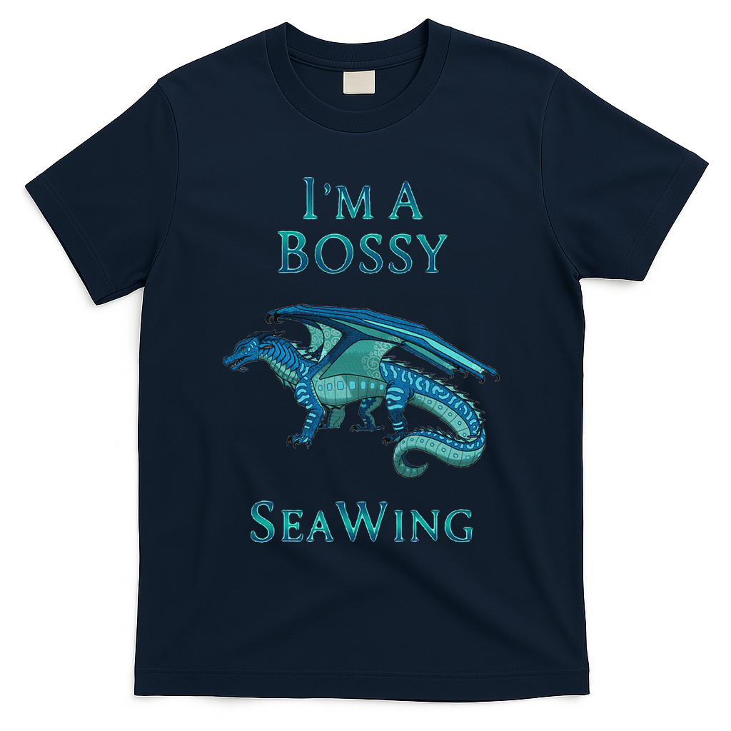 I'm A Bossy Seawing Dragon Lovers, Ocean Dragon T-Shirt - Navy