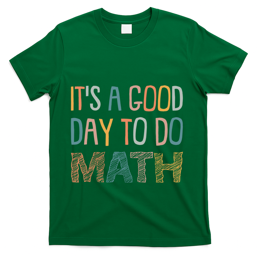ItS A Good Day To Do Math Funny Back To School Math Teacher Meaningful Gift T-Shirt - Green