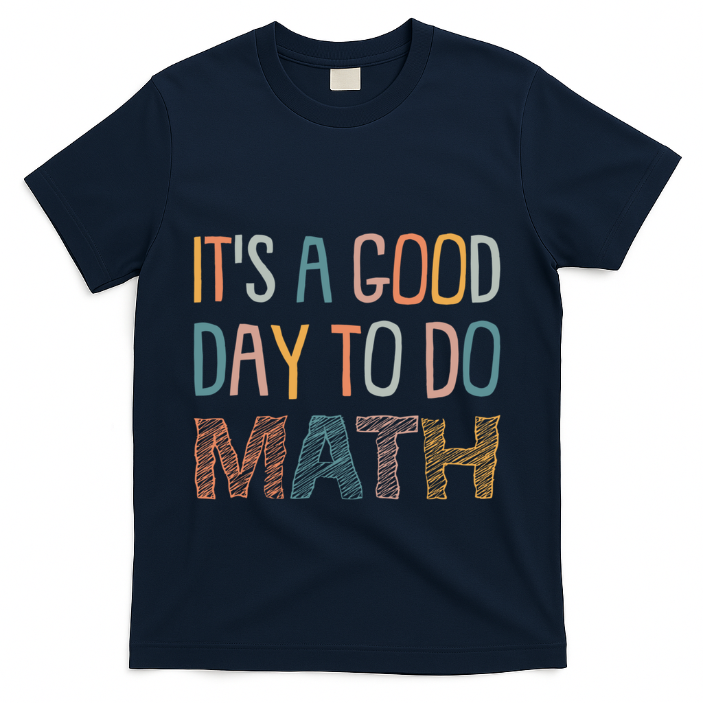 ItS A Good Day To Do Math Funny Back To School Math Teacher Meaningful Gift T-Shirt - Navy