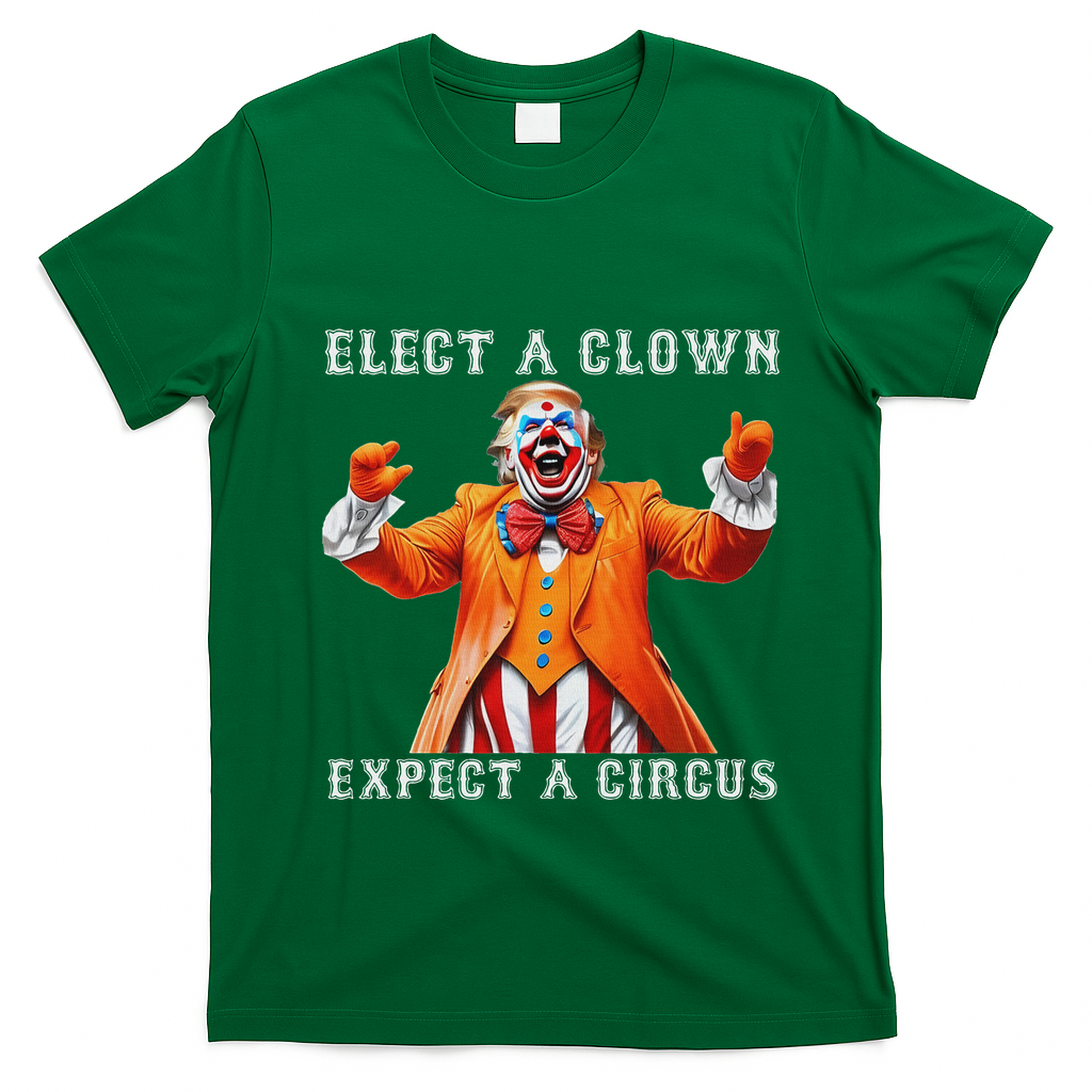 Impeach Anti Trump Elect A Clown Expect A Circus T-Shirt - Irish Green