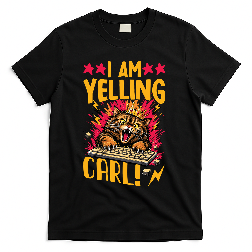 I Am Yelling Carl T-Shirt - Black