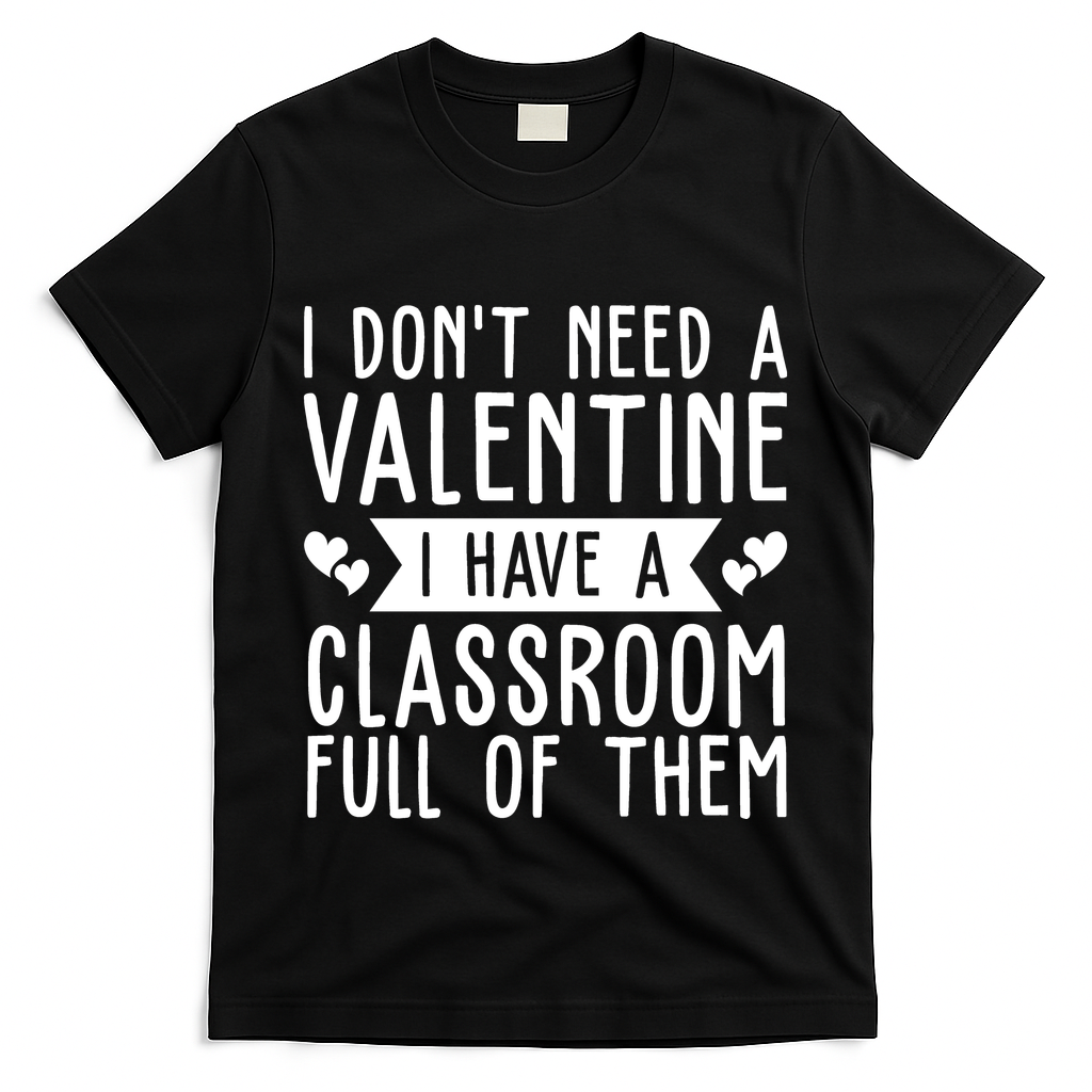 I Dont Need A Valentine I Have A Classroom Full Of Them Teacher T-Shirt