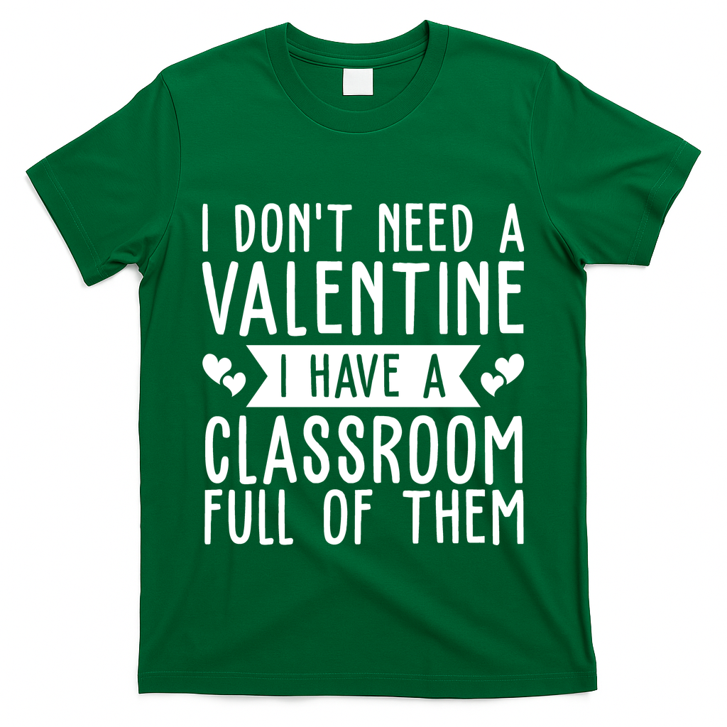 I Dont Need A Valentine I Have A Classroom Full Of Them Teacher T-Shirt