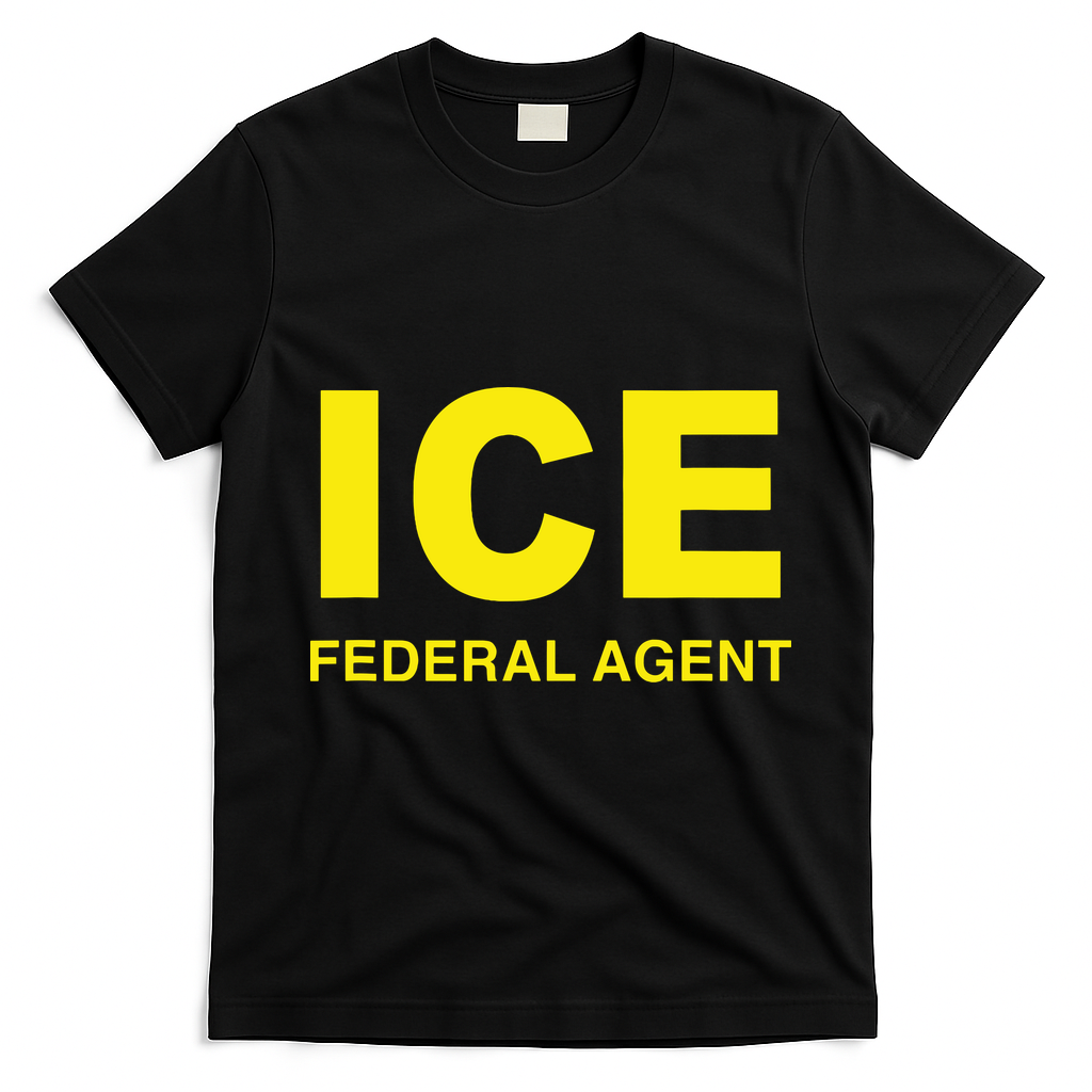 Ice Halloween Costume Federal Agent Police Immigration T-Shirt - Black