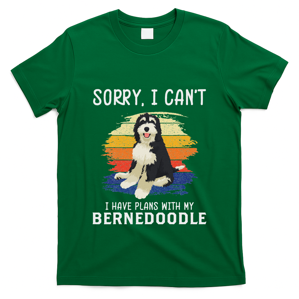 I Have Plans With My Bernedoodle Funny Dog Lover T-Shirt