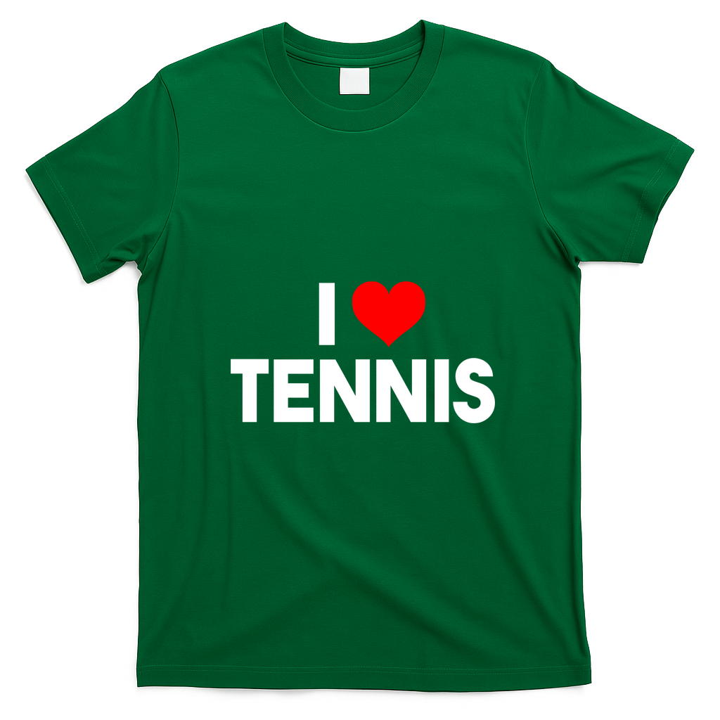 I Heart Tennis T-Shirt - Irish Green
