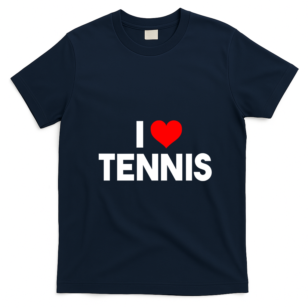 I Heart Tennis T-Shirt - Navy Blue