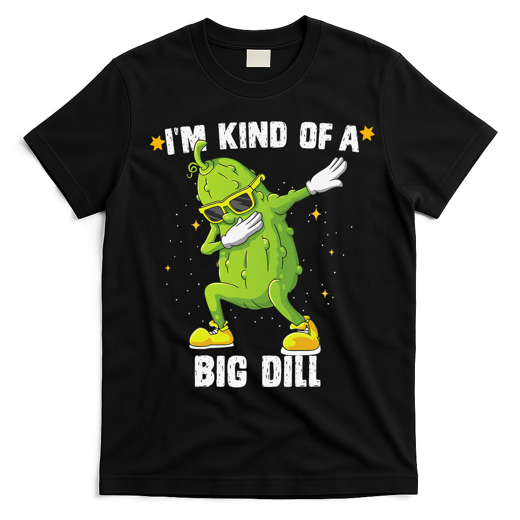 Im Kind Of Big Dill Pickle Dabbing Halloween Cucumber T-Shirt - Black