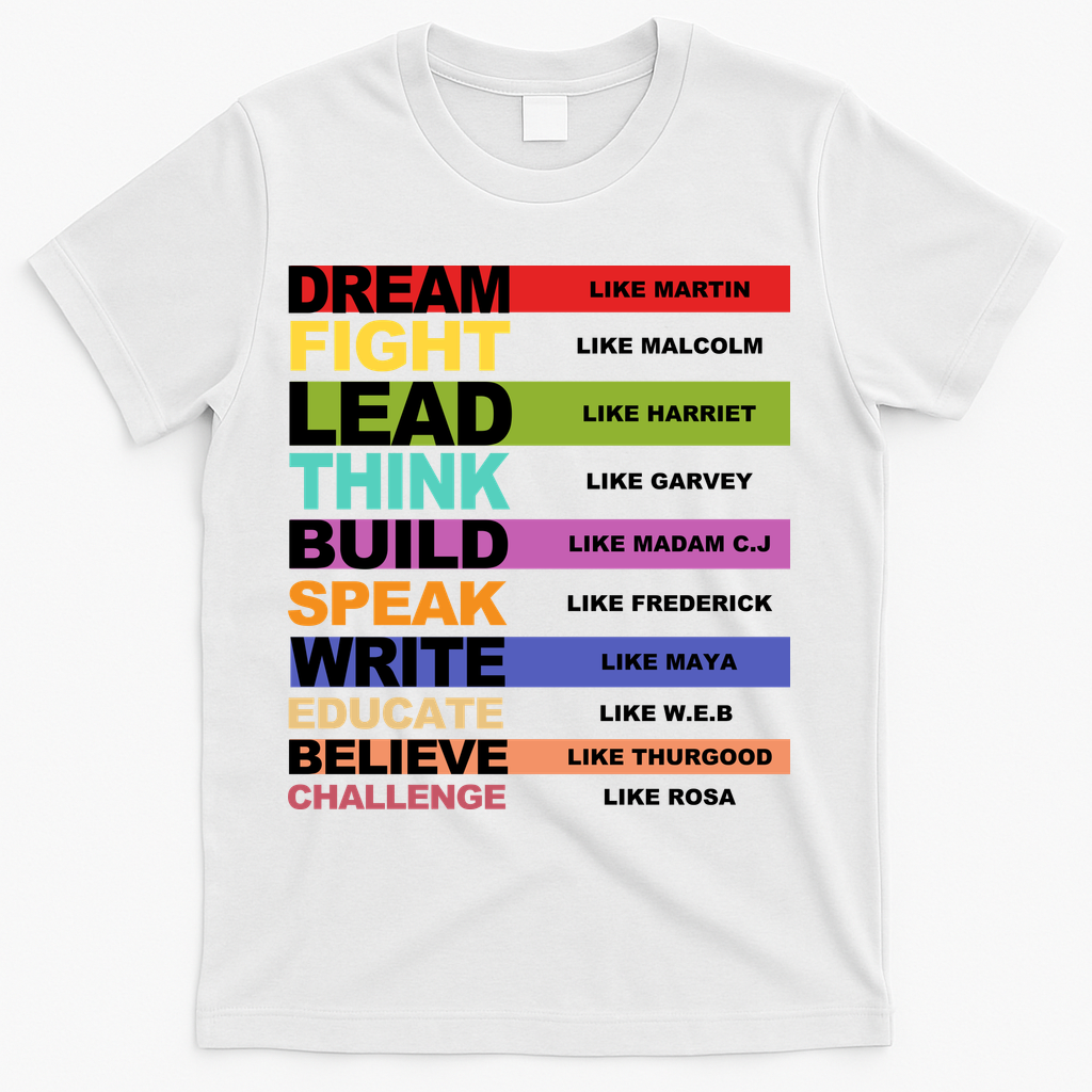 Inspiring Leaders Black History Month T-Shirt - White