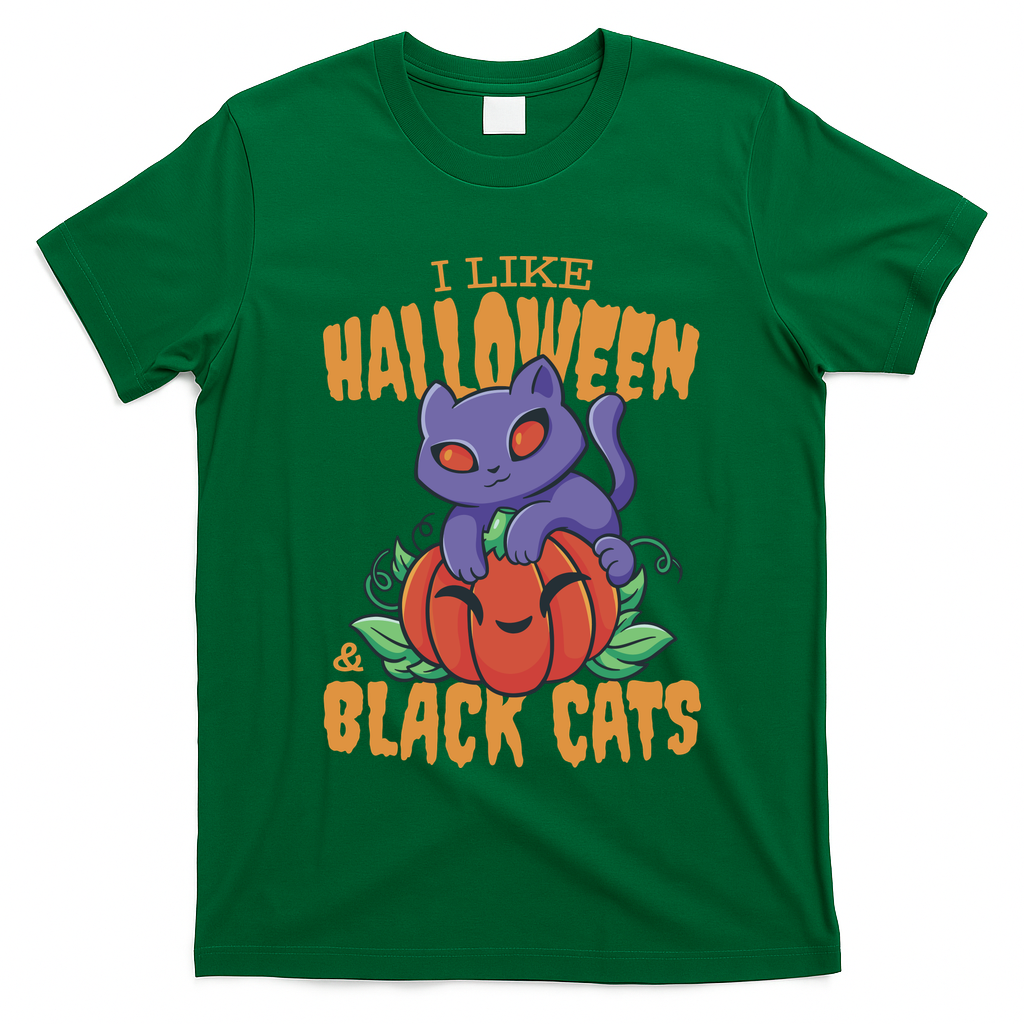 I Like Halloween And Black Cats T-Shirt