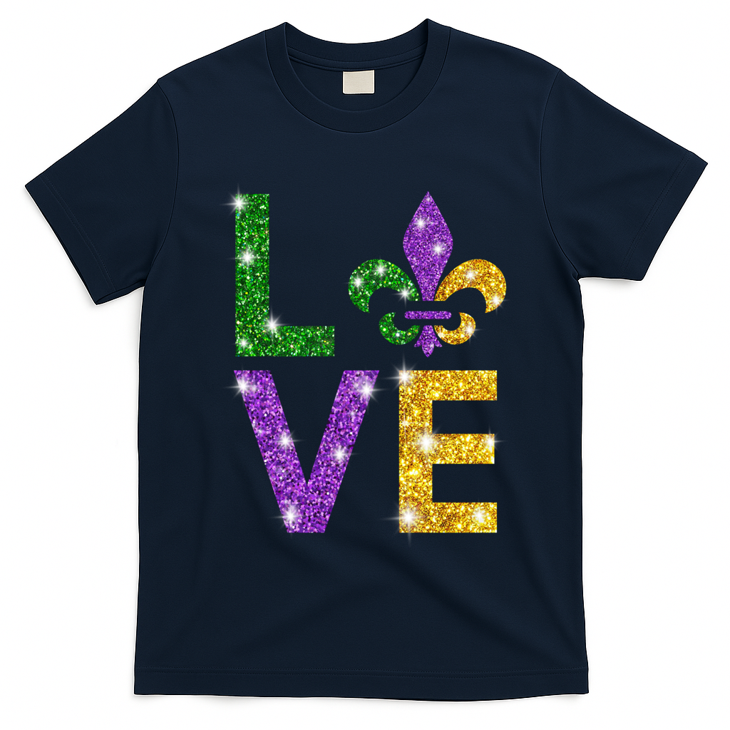 I Love Mardi Gras Shirt For Girls, Women , Men T-Shirt