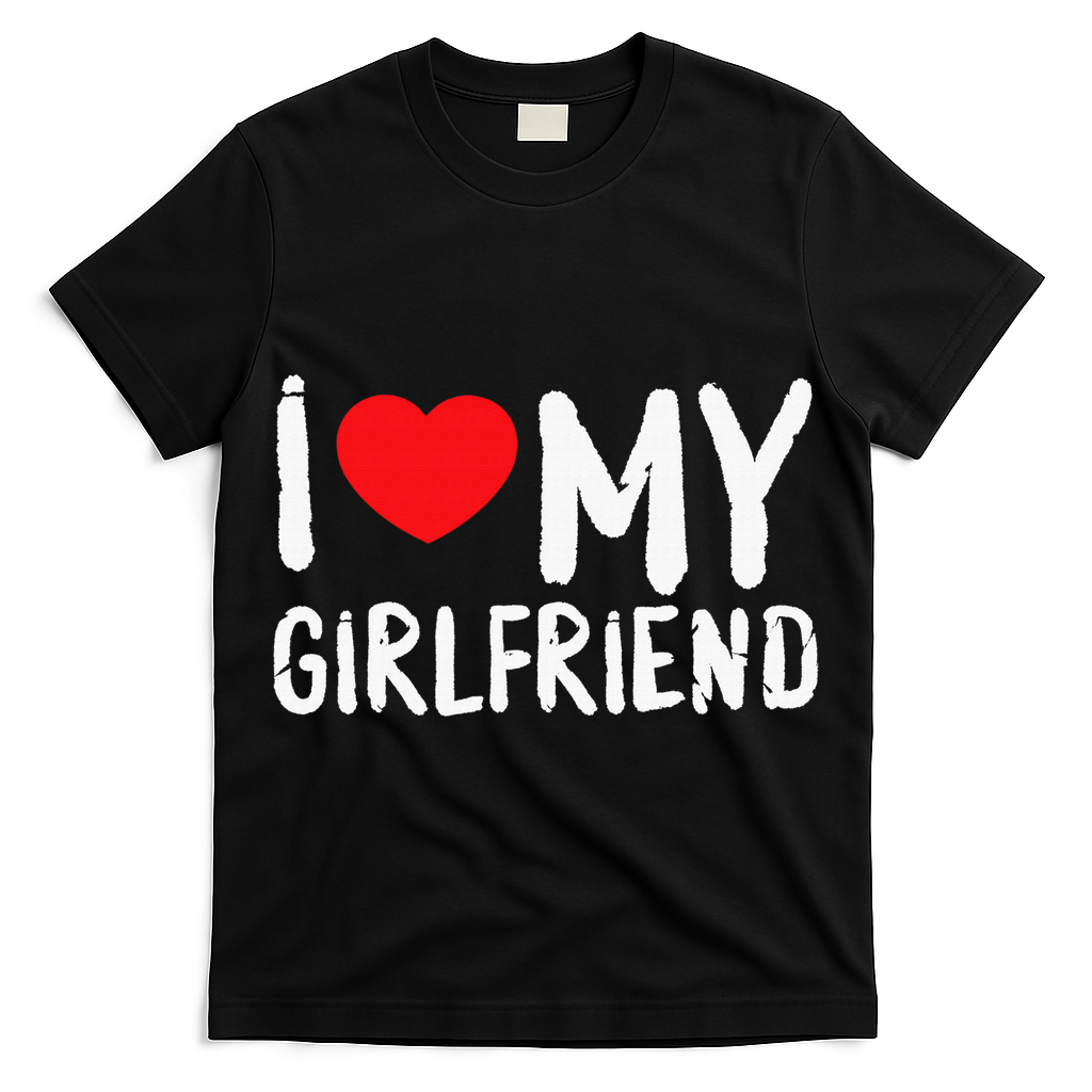 I Love My Girlfriend GF, Red Heart Love Funny Valentine T-Shirt