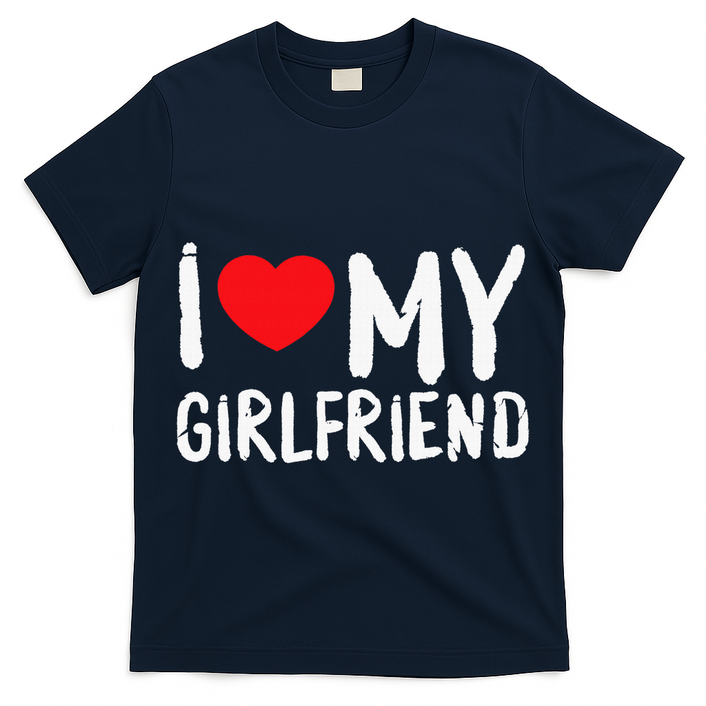 I Love My Girlfriend GF, Red Heart Love Funny Valentine T-Shirt