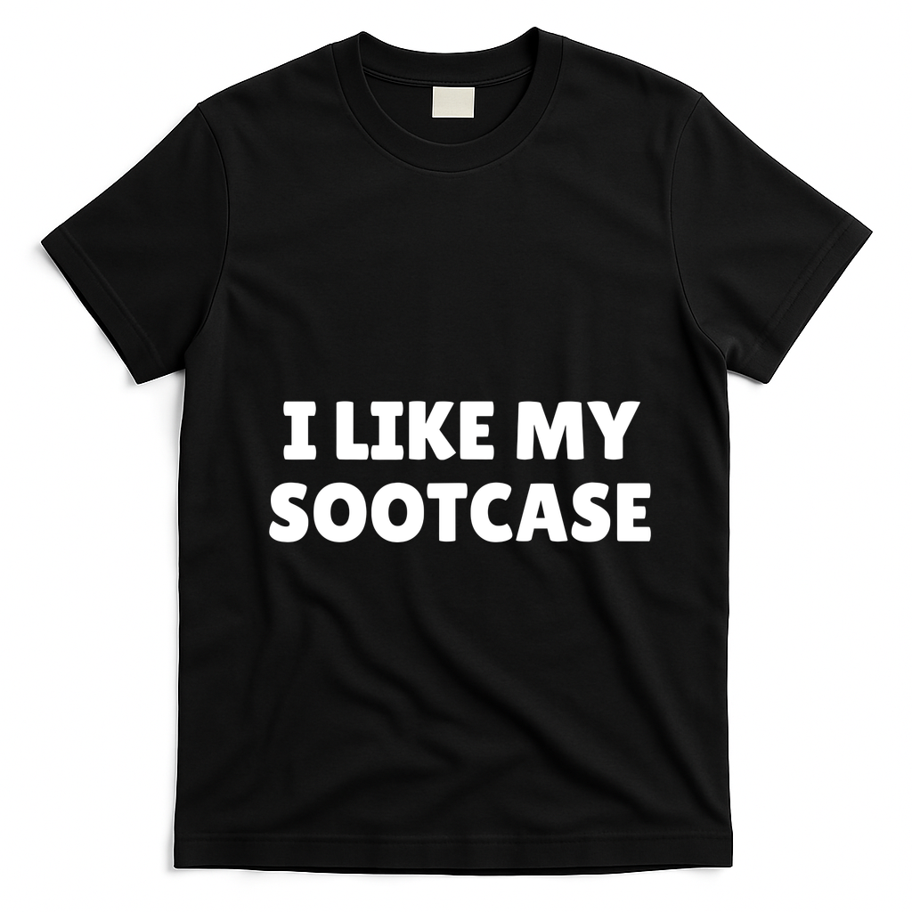 I Like My Suitcase I Like My Sootcase Funny T-Shirt - Black