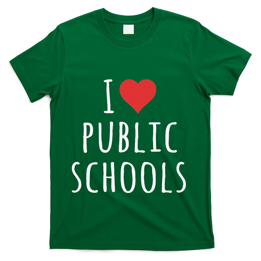 I Love Public Schools T-Shirt - Green