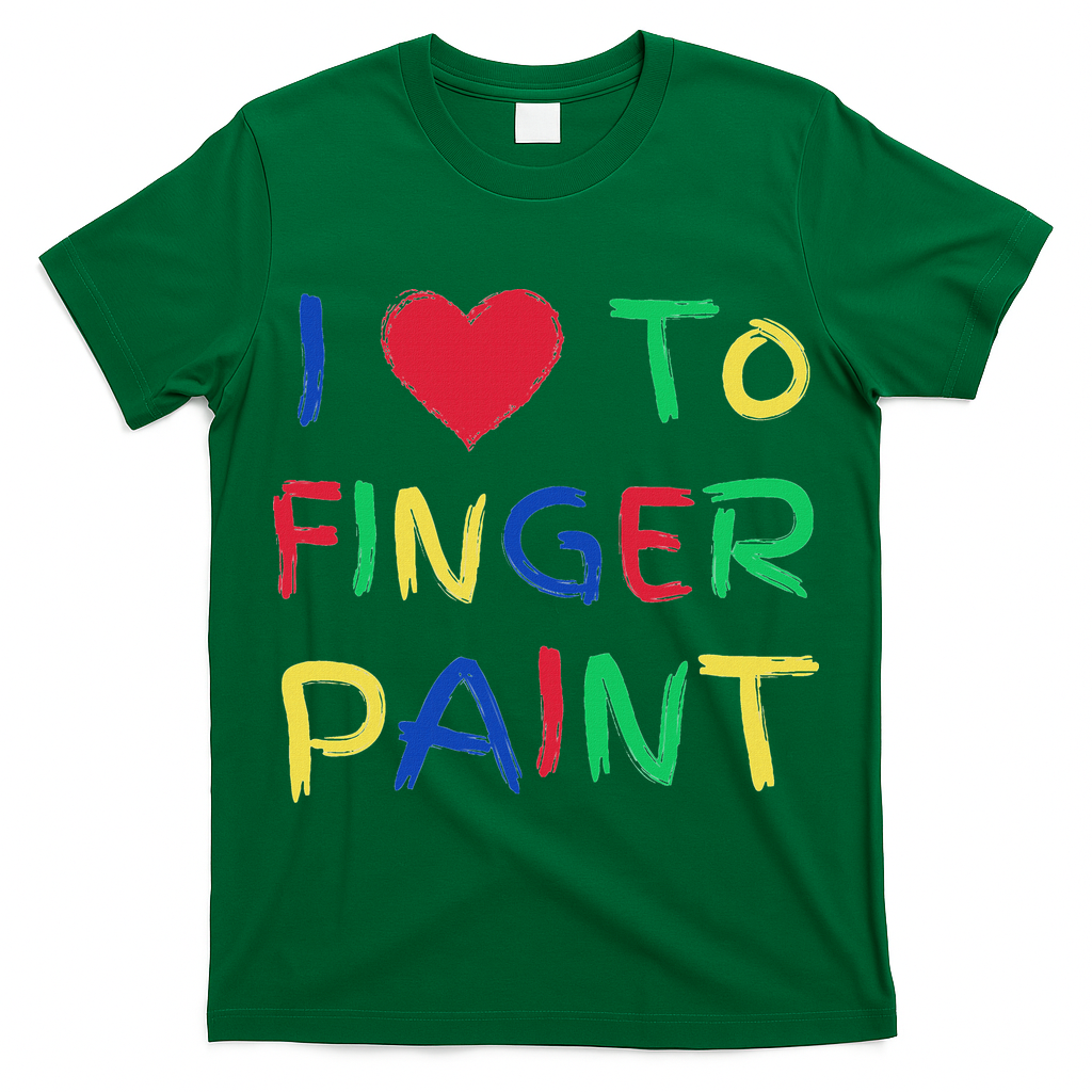 I Love To Finger Paint Couple Valentine Day Cute Heart Love T-Shirt