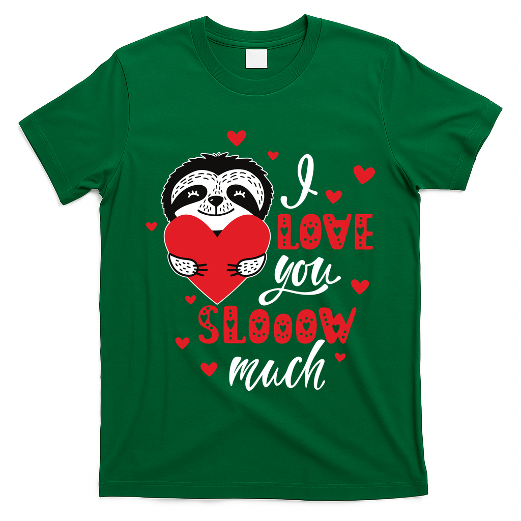 I Love You So Much Cute Sloth Valentines Day Gift T-Shirt