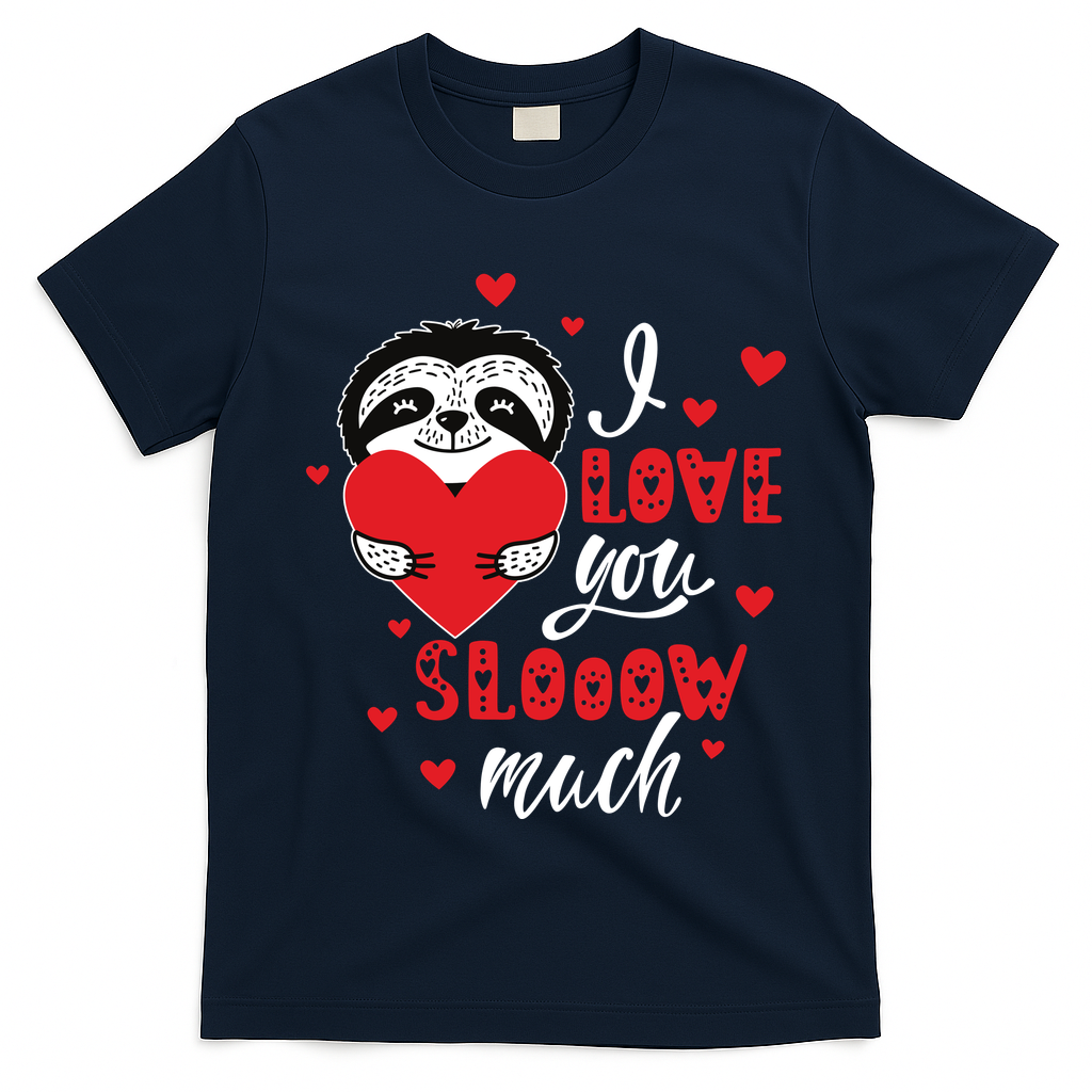 I Love You So Much Cute Sloth Valentines Day Gift T-Shirt