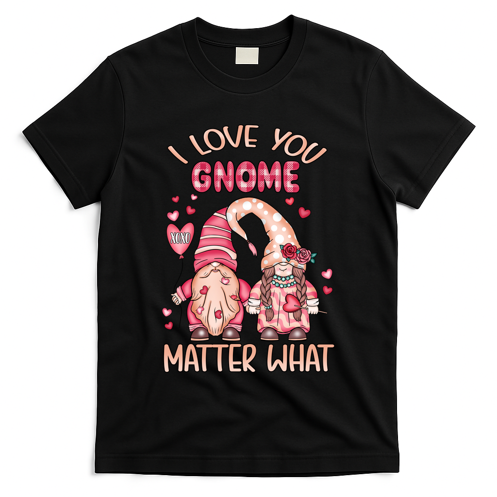 I Love You Gnome Valentines Gift For Valentine Day T-Shirt