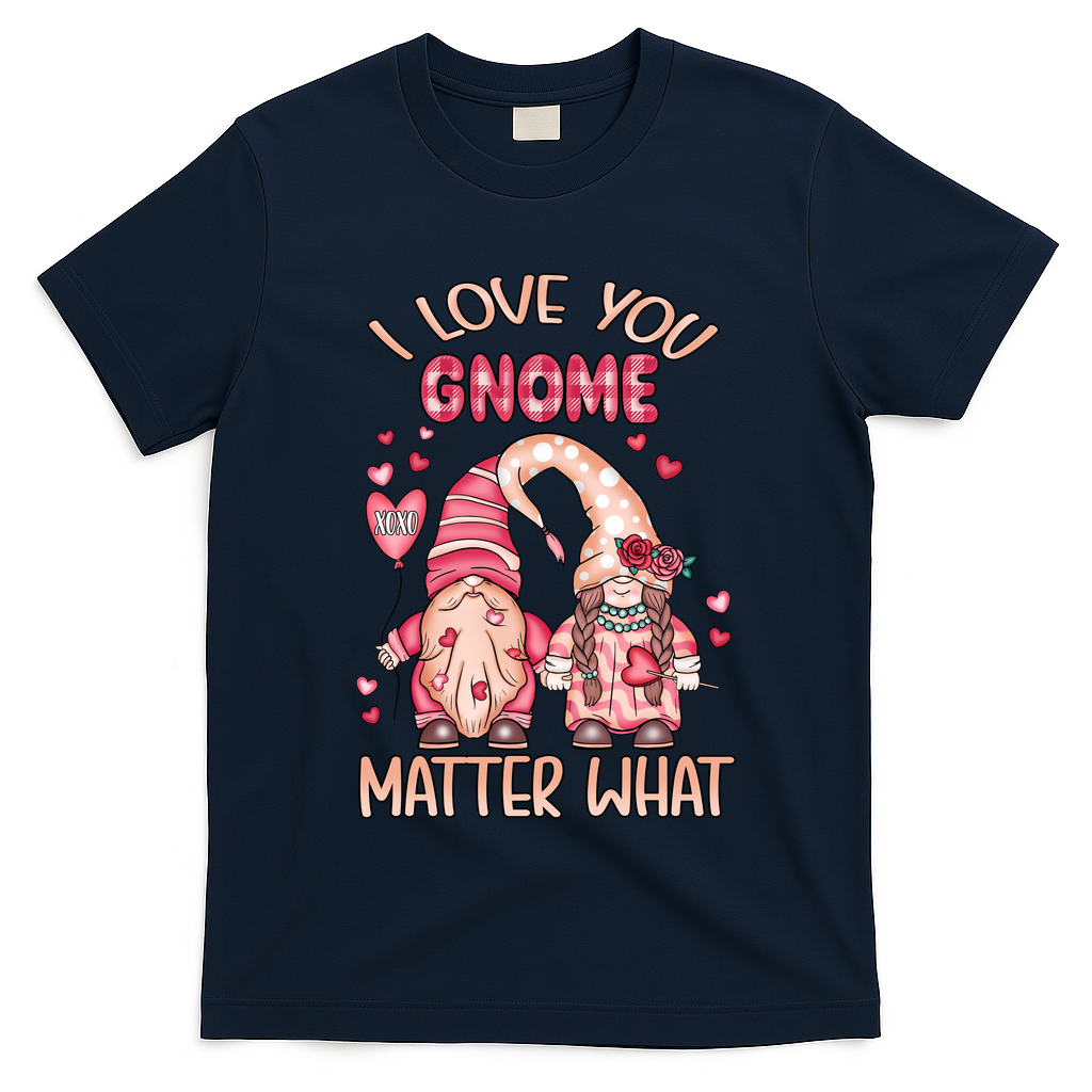 I Love You Gnome Valentines Gift For Valentine Day T-Shirt