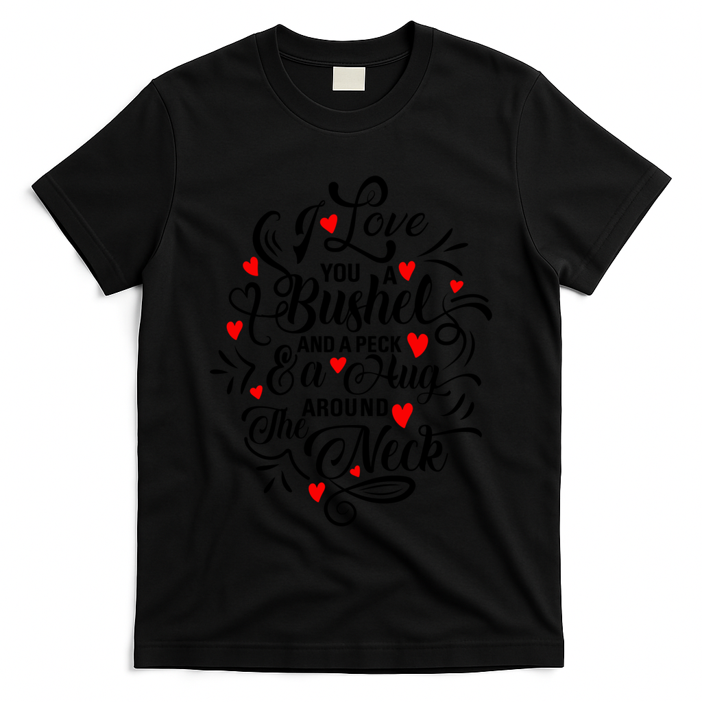 I Love You A Bushel And A Peck And A Hug Around The Neck Cool Gift T-Shirt