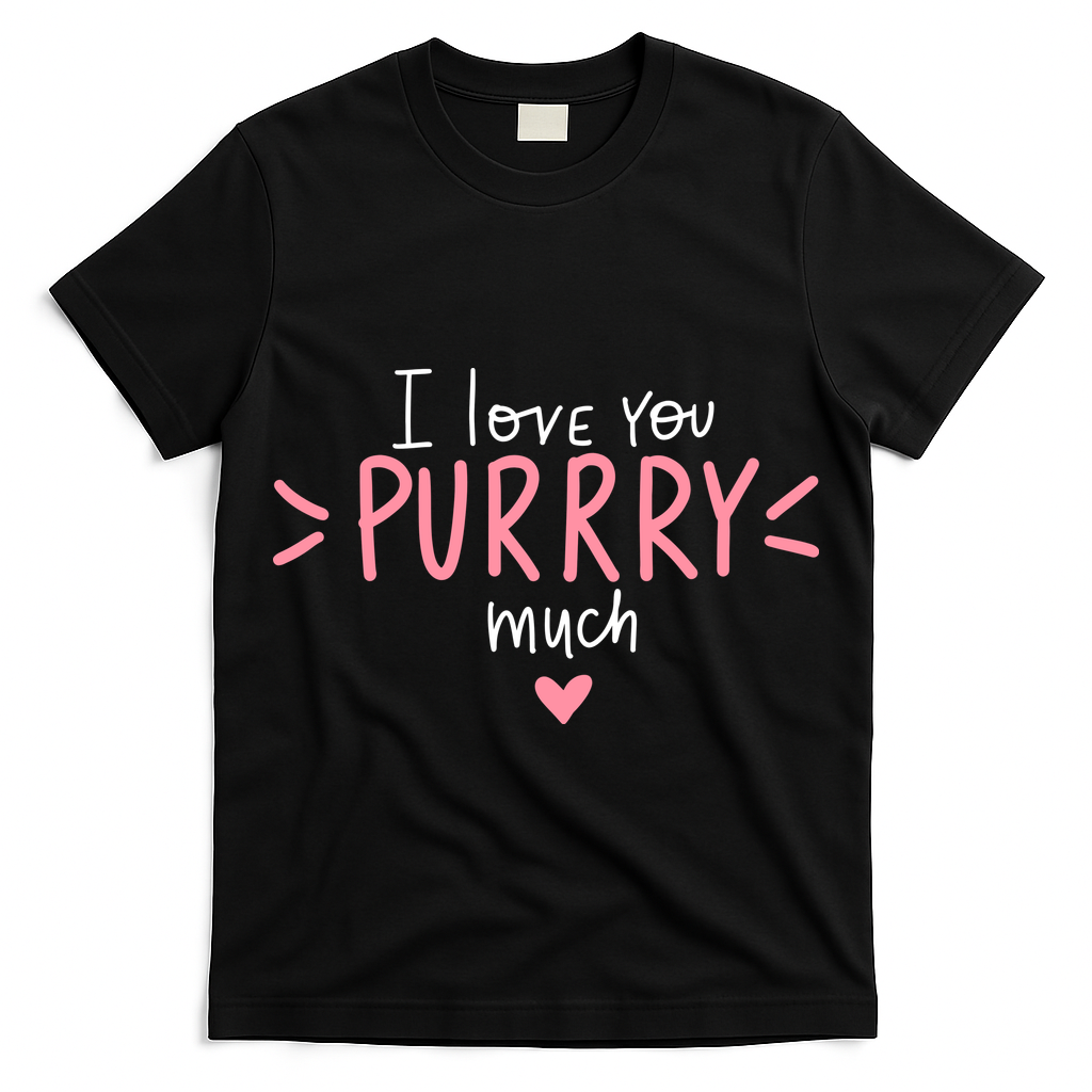 I Love You Purry Much Cute Gift T-Shirt