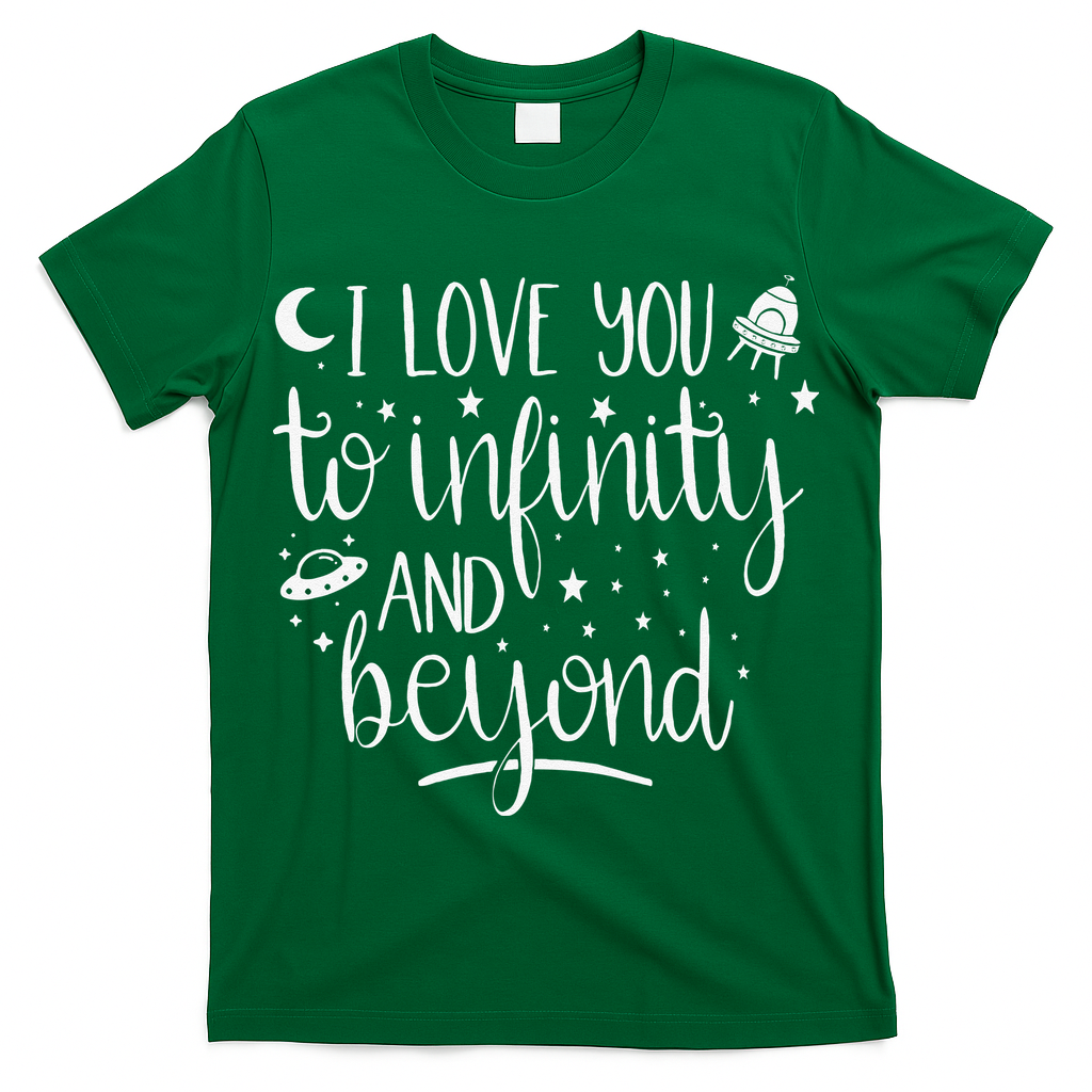 I Love You To Infinity And Beyond Valentine Couple Gift T-Shirt