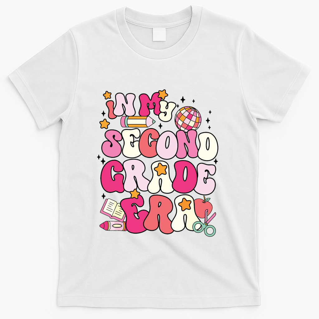 In My Second Grade Era Girl Back To School 2nd Grade Teacher T-Shirt - White