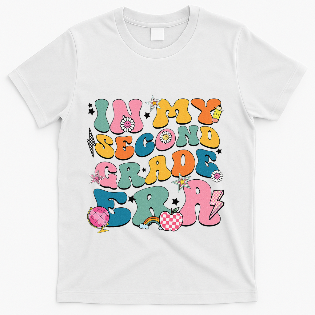 In My Second Grade Era Back To School 2nd Grade Teacher T-Shirt - White