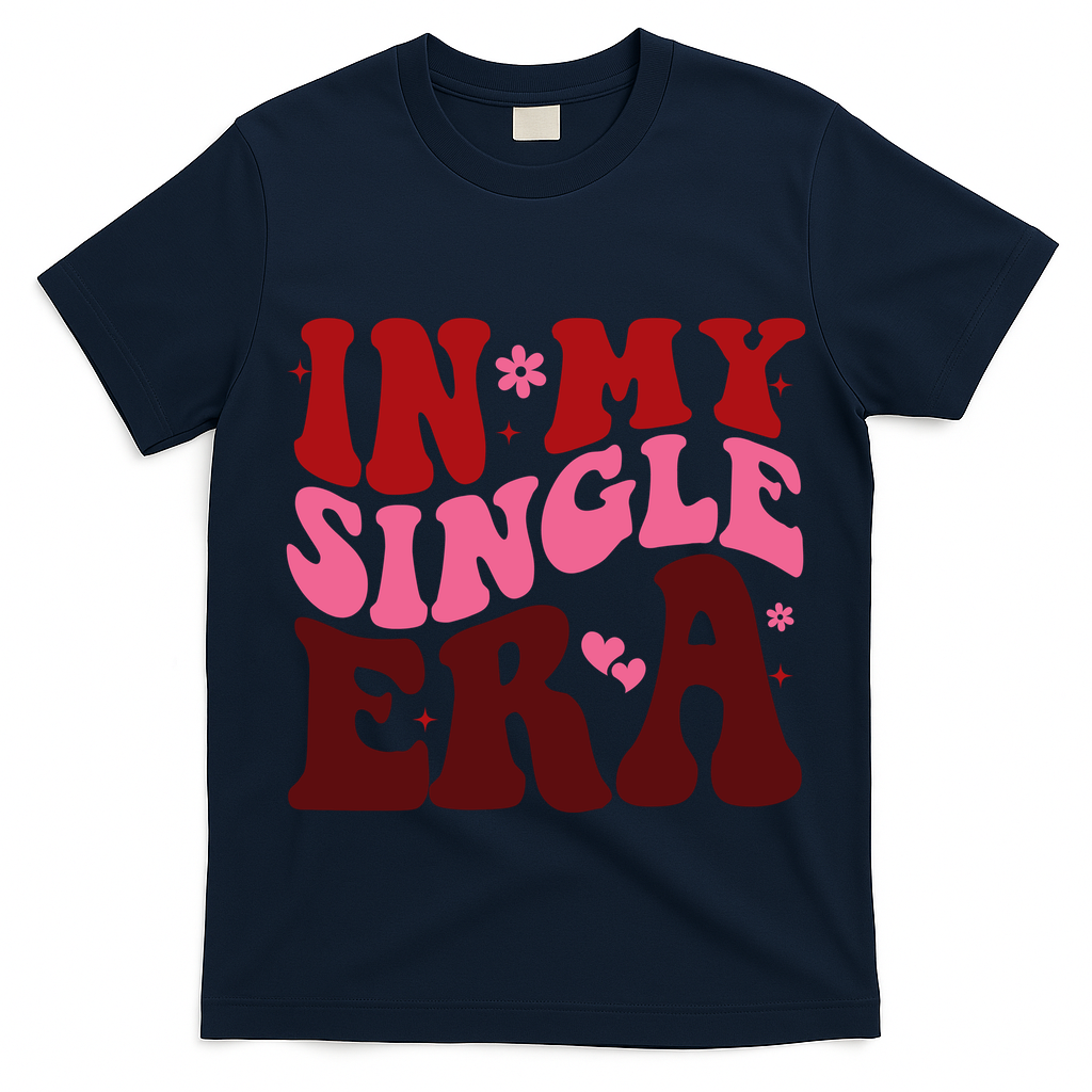 In My Single Era Anti Valentine Groovy T-Shirt