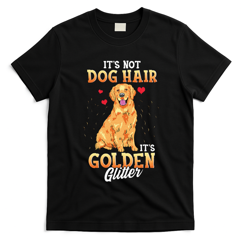 It's Not Dog Hair It's Golden Retriever Glitter Funny Dog T-Shirt