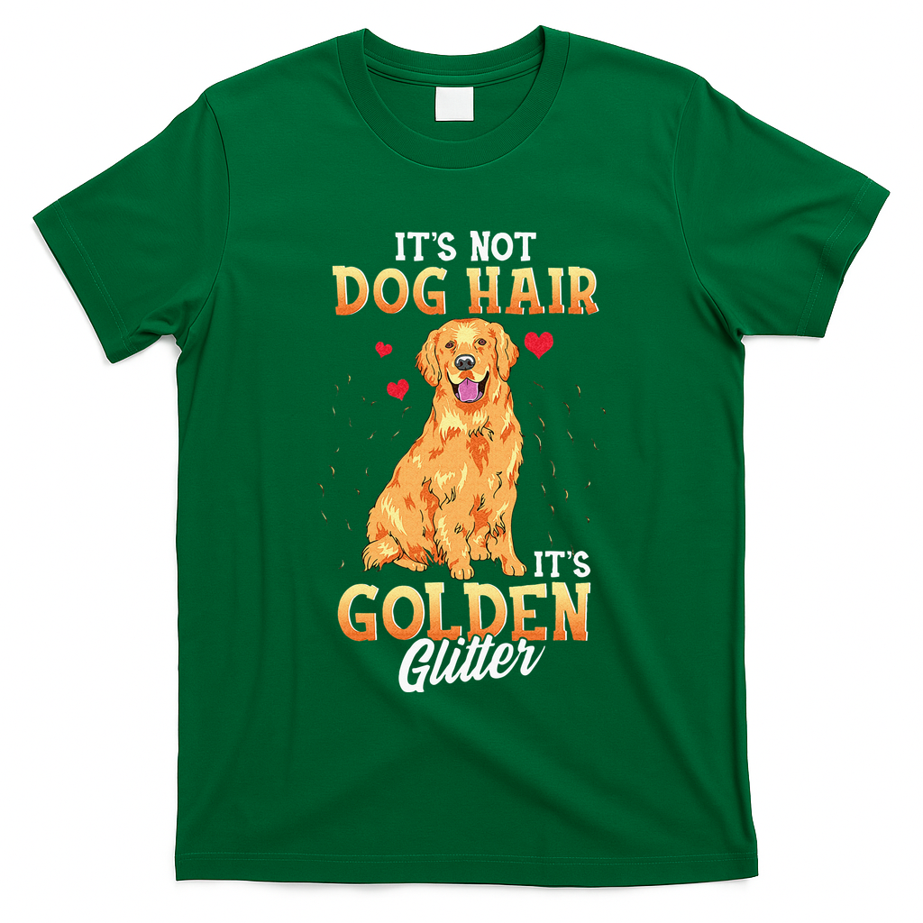 It's Not Dog Hair It's Golden Retriever Glitter Funny Dog T-Shirt