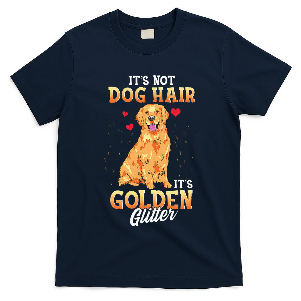 It's Not Dog Hair It's Golden Retriever Glitter Funny Dog T-Shirt