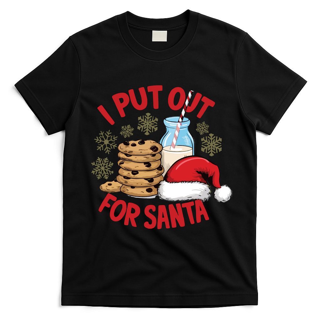 I Put Out For Santa T-Shirt - Black