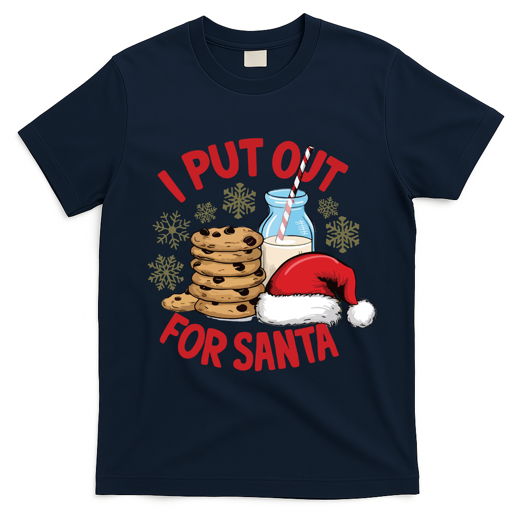 I Put Out For Santa T-Shirt - Navy Blue