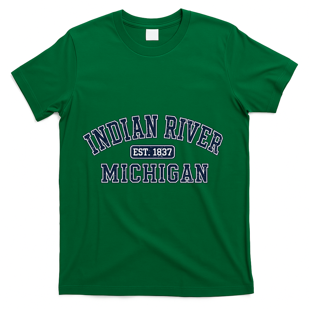 Indian River Michigan Vintage T-Shirt - Green