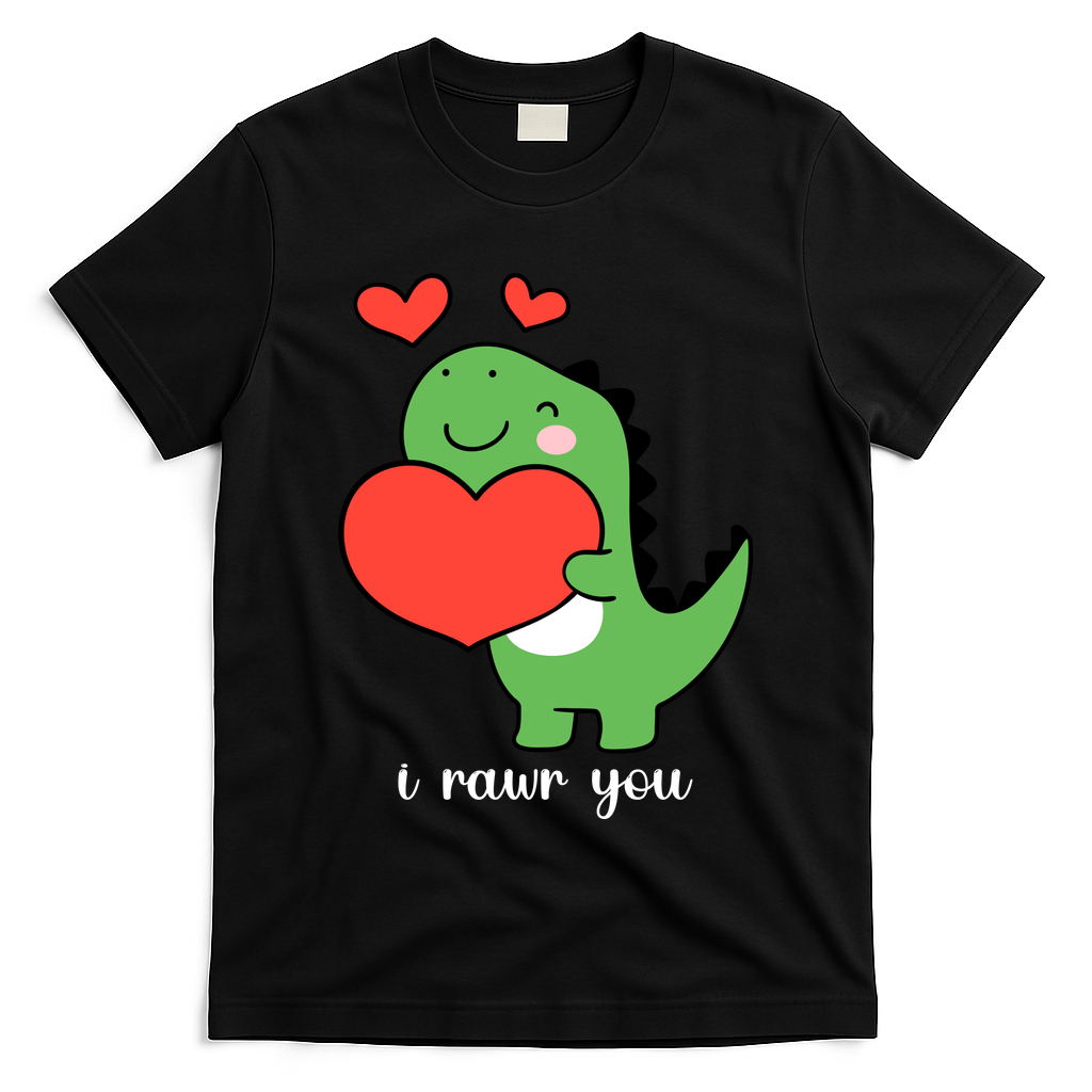 I Rawr You Cute Dinosaur Love Valentines Day T-Shirt