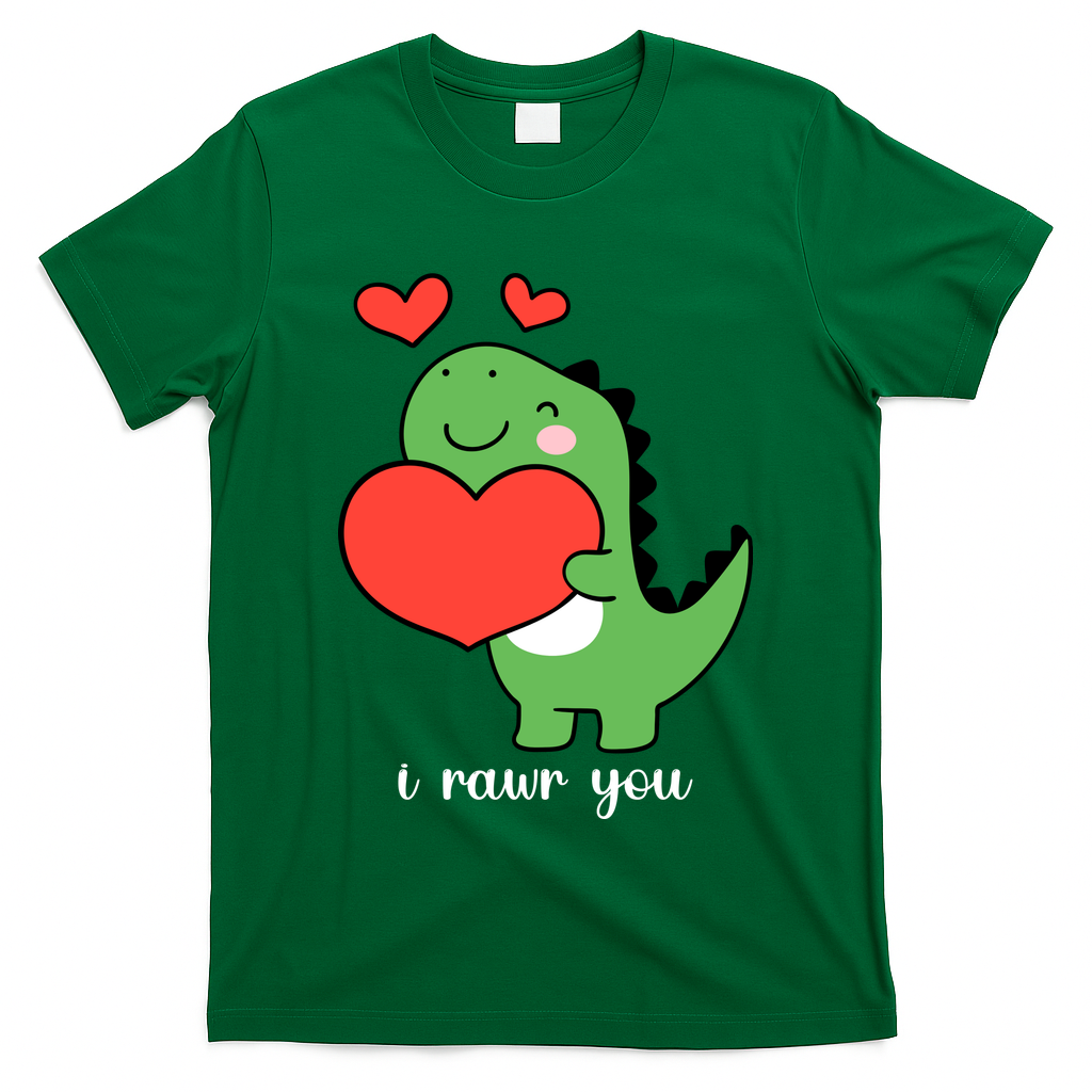 I Rawr You Cute Dinosaur Love Valentines Day T-Shirt