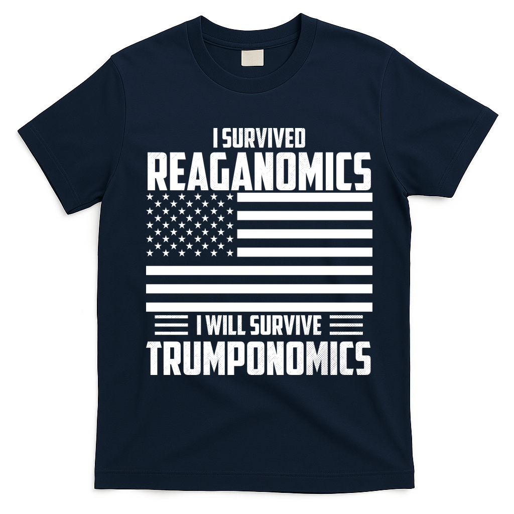 I Survived Reaganomics I Will Survive Trumponomics T-Shirt - Navy Blue