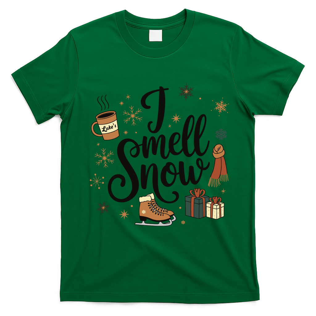 I Smell Snow Christmas Holiday Xmas Winter T-Shirt - Irish Green