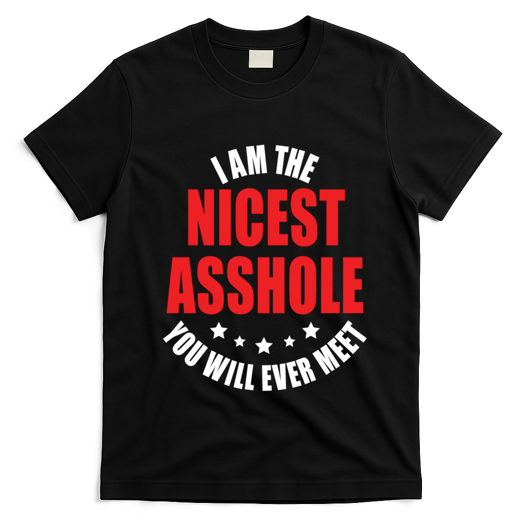 IM The Nicest Asshole YouLl Ever Meet Sarcastic Humor Gift T-Shirt - Black